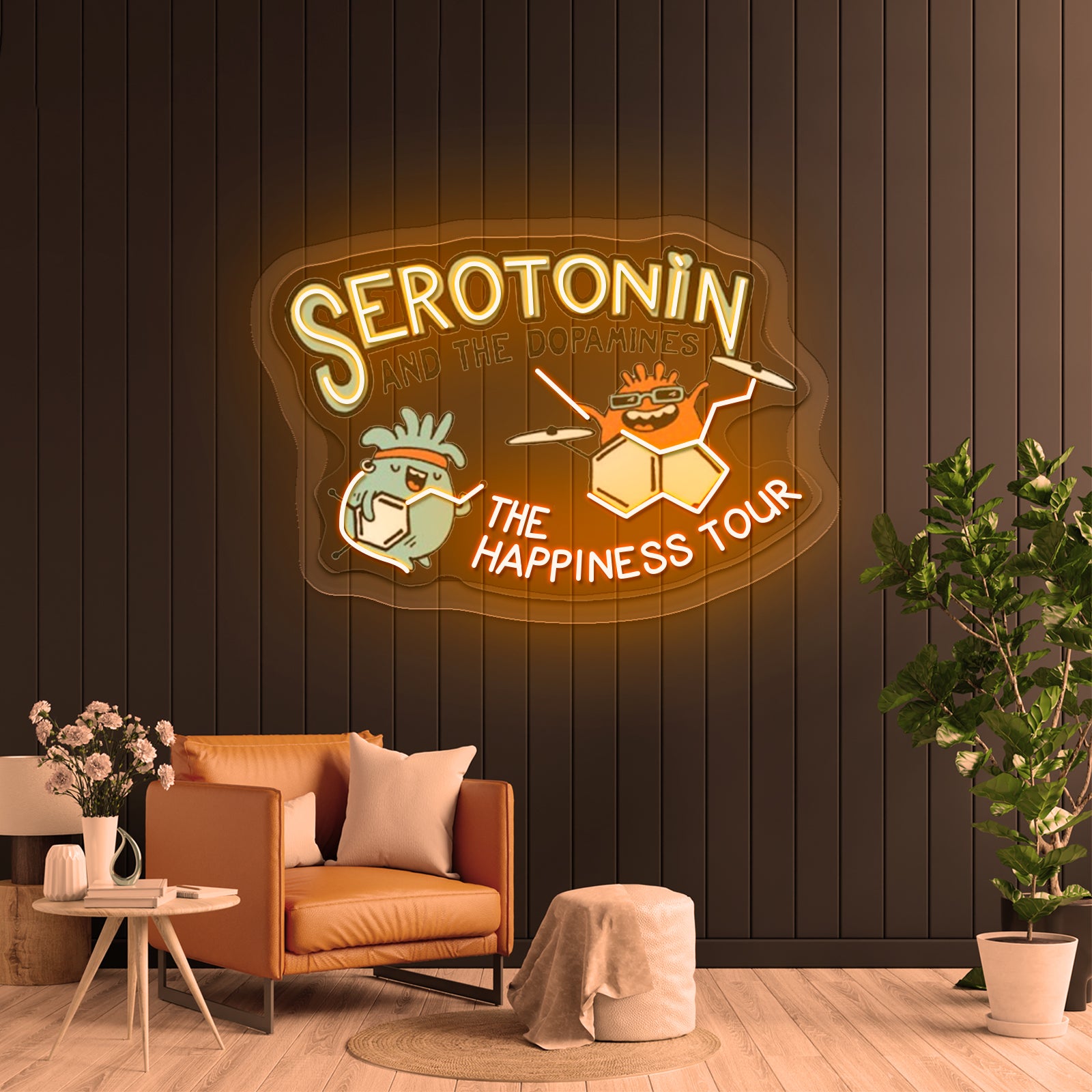 Serotonin And Dopamines Artwork Custom Led Signs | Shineneon