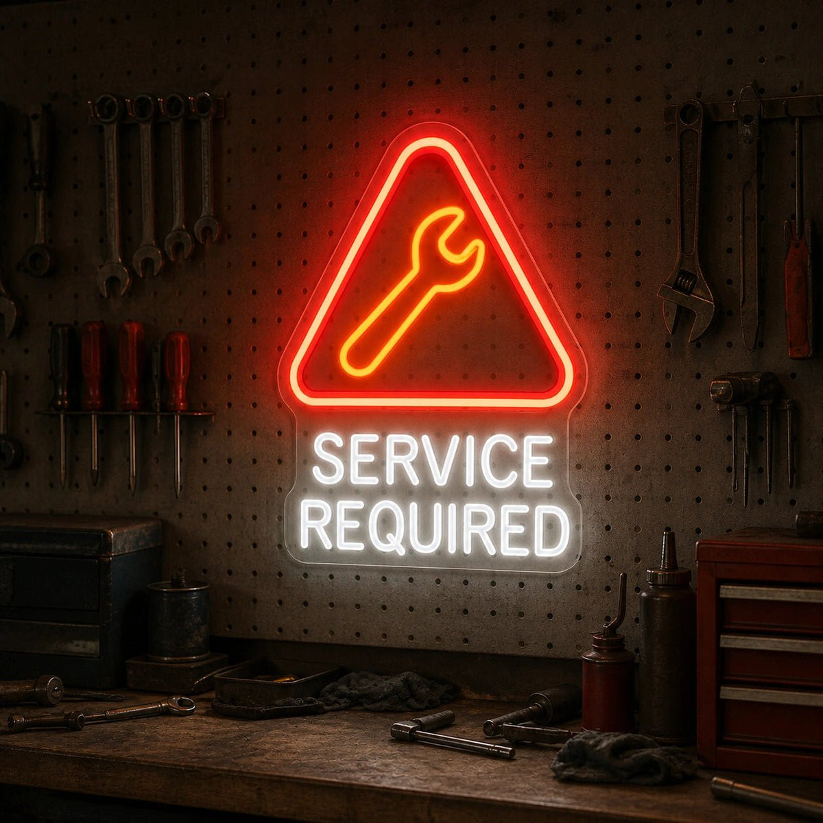 Service Required Workshop Vintage LED Neon Sign - Shineneon