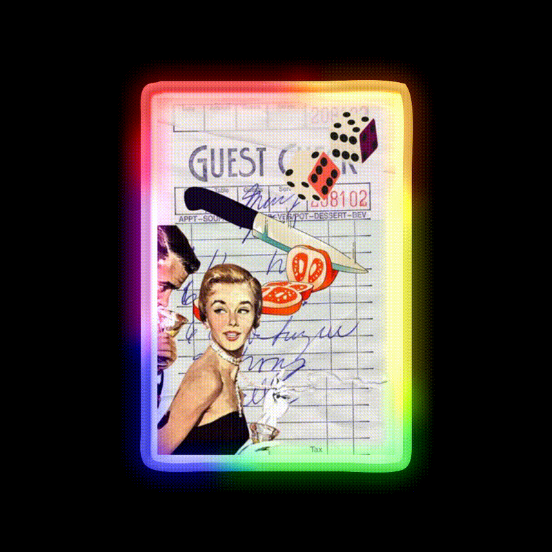 Sexy Guest Check Party Drink Tequila Led Neon Sign Rgb Color - LED neon sign close-up detail