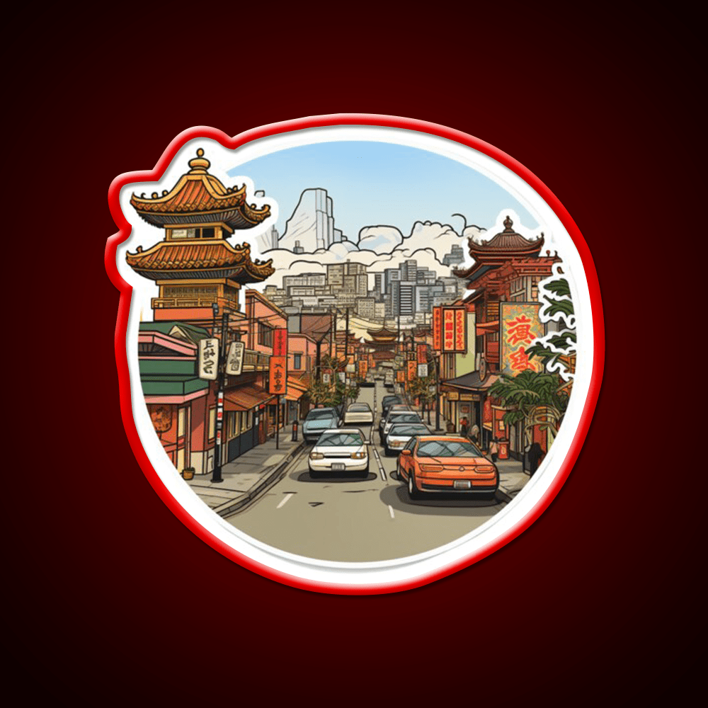 Sf Chinatown Ish Asian Cultural Led Neon Sign Rgb Color - Shineneon