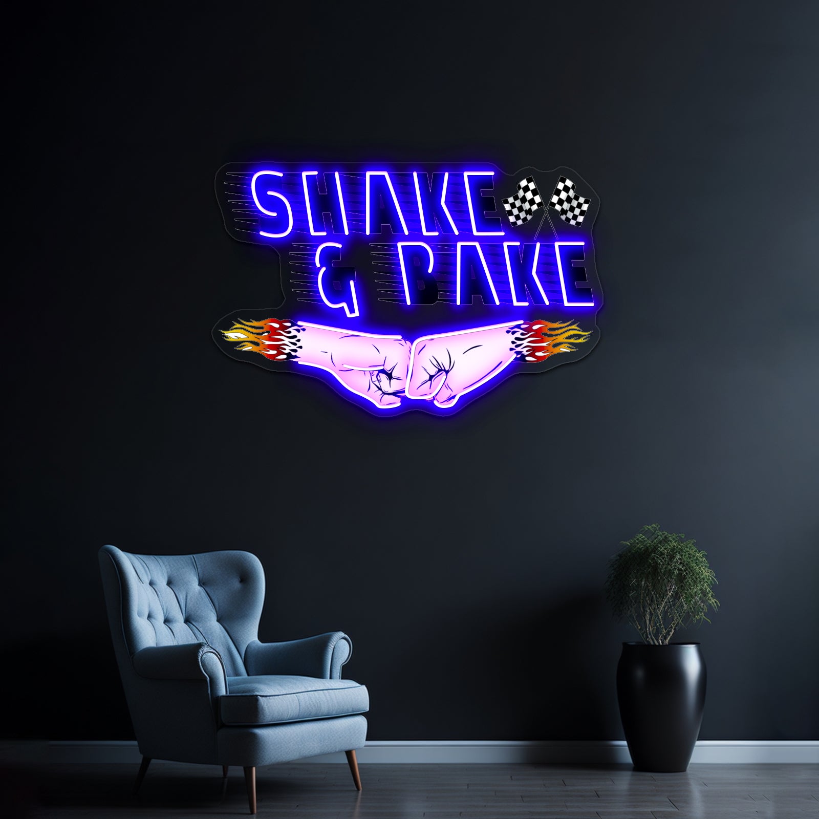 Shake And Bake Artwork Custom Led Signs | Shineneon