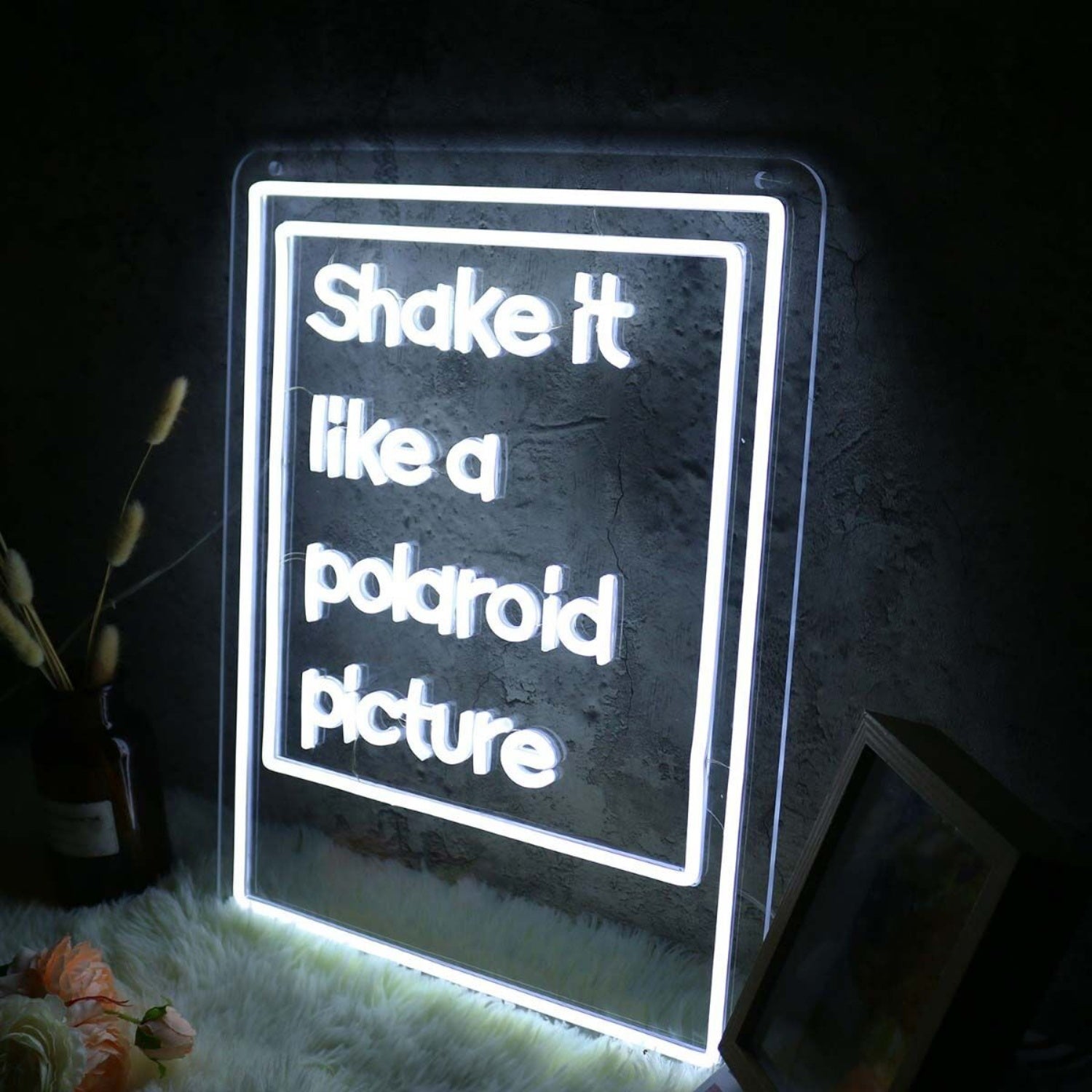 Shake It Like A Polaroid Picture White Led Neon Sign | Shineneon