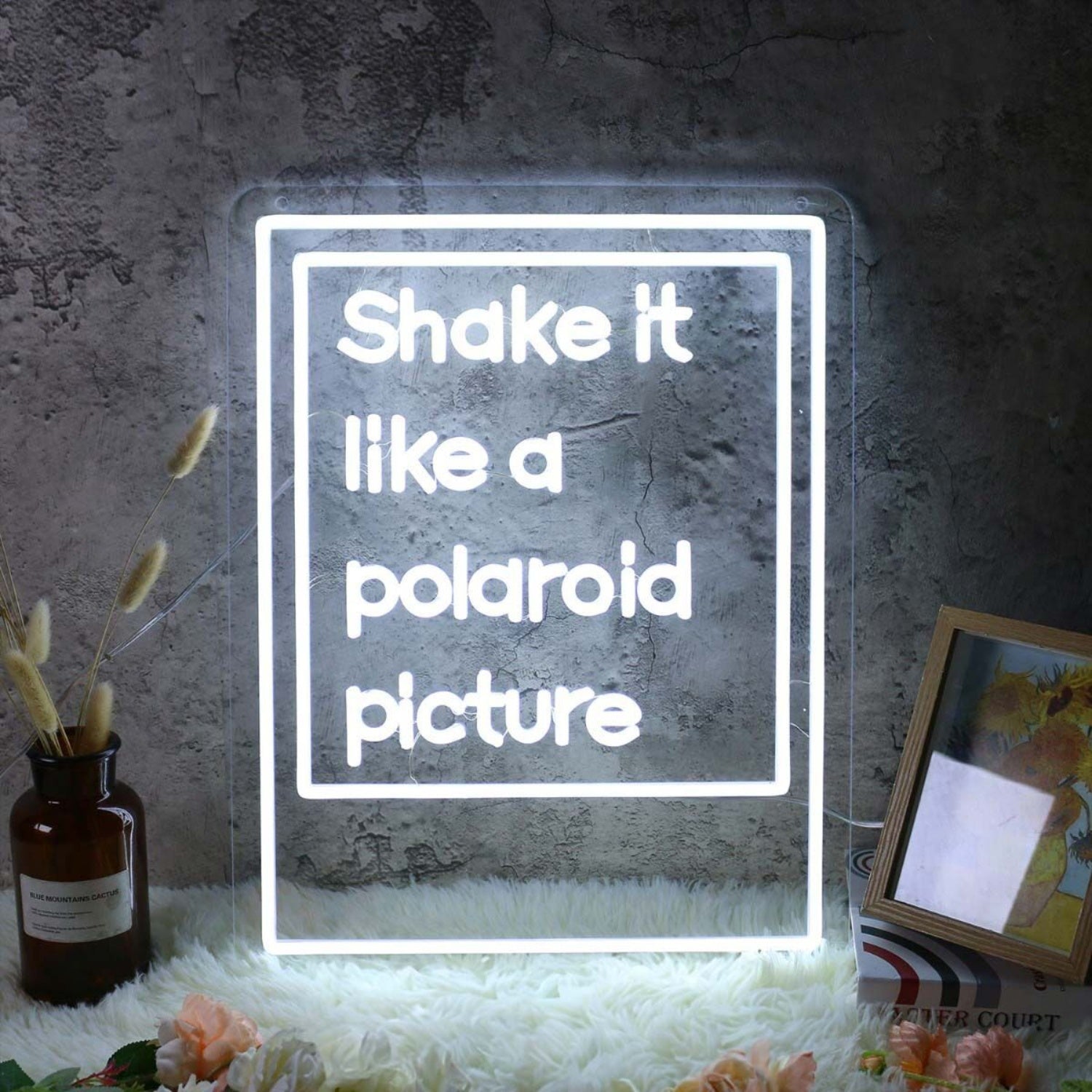 Shake It Like A Polaroid Picture White Led Neon Sign | Shineneon