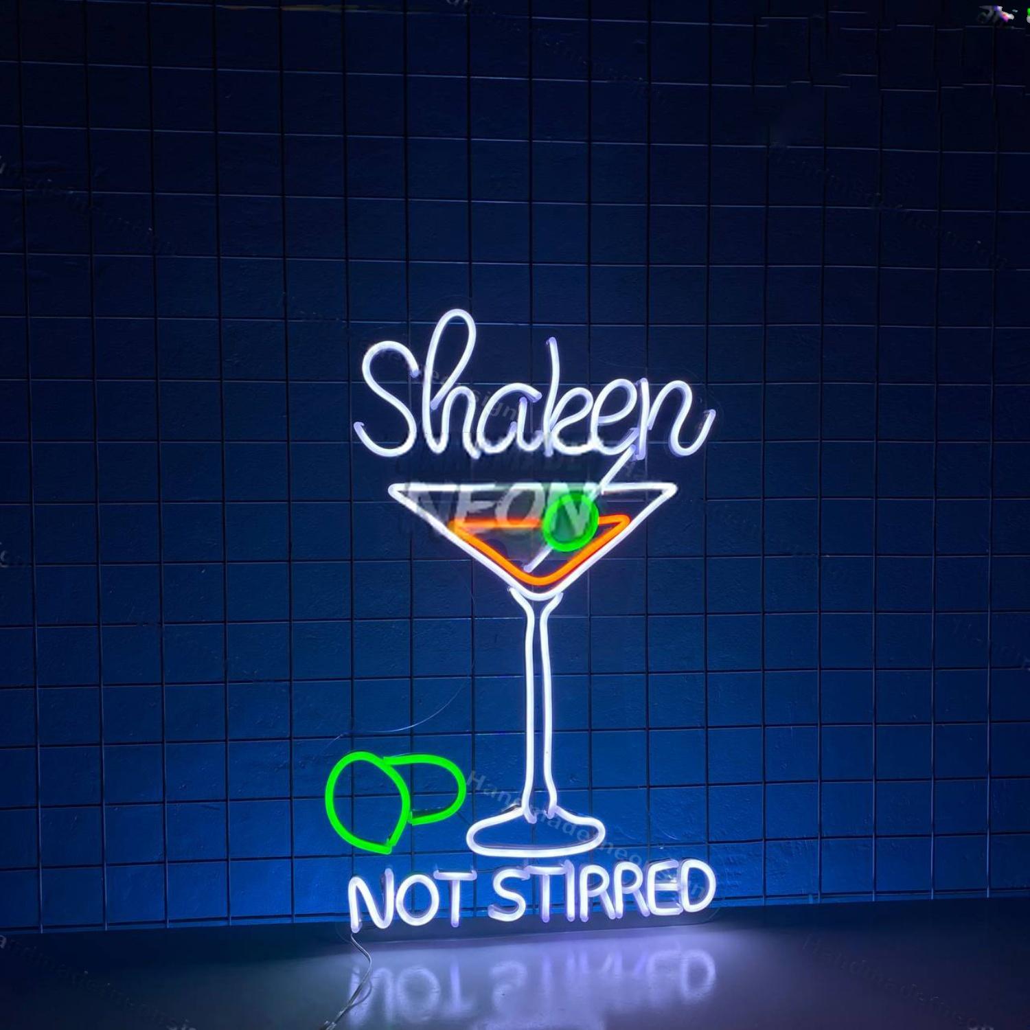 Shaken Not Stirred Martini Led Neon Sign Wall Art | Shineneon