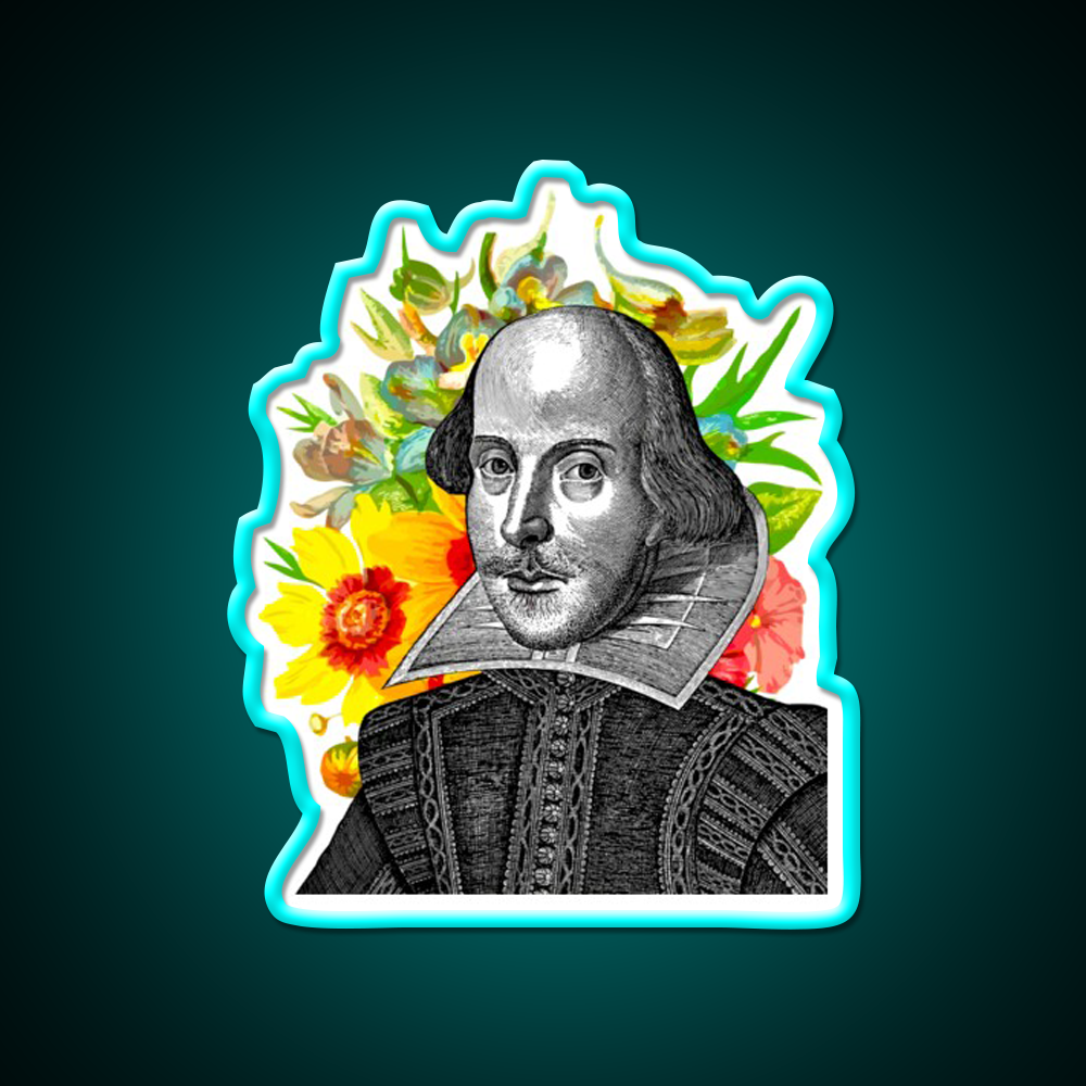 Shakespeare Flowers Renaissance Fair Festival Beer Bar Decor Led Neon Sign Rgb Color - Size and dimension reference