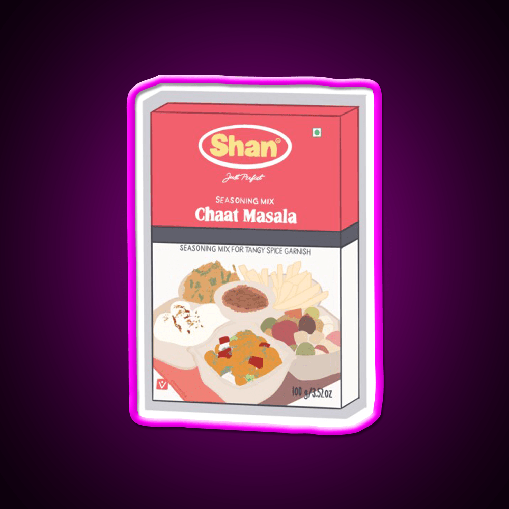 Shan Chaat Masala Box Snack Food Led Neon Sign Rgb Color - Shineneon