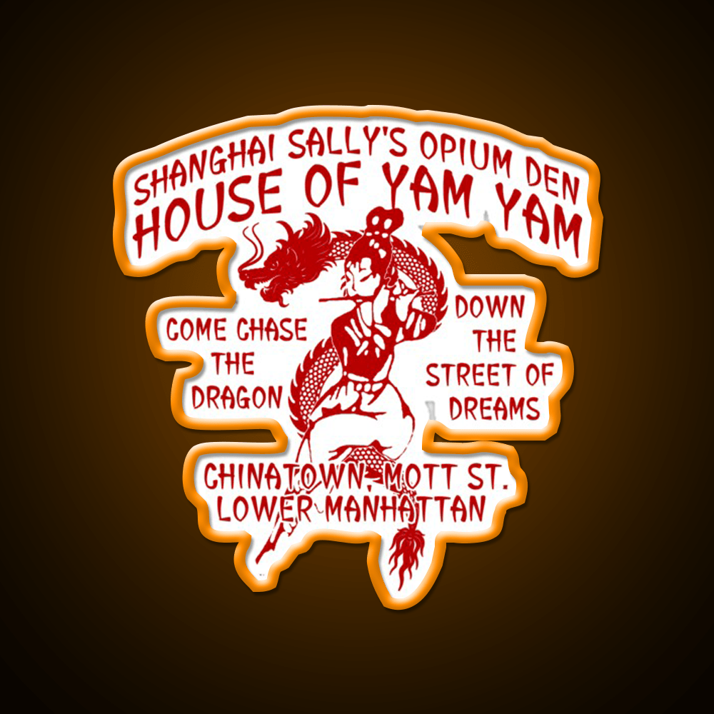 Shanghai Sallys House Of Yam Yam Red Asian Cultural Led Neon Sign Rgb Color - Shineneon
