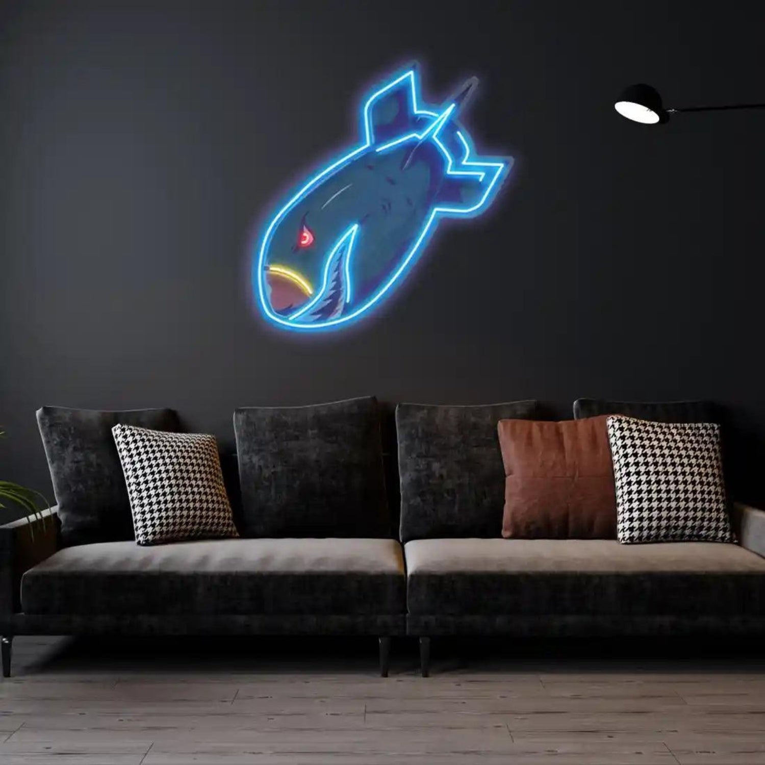 Shark Bomb Multicolor Cartoon Fish Led Neon Sign For Home Wall Art | Shineneon