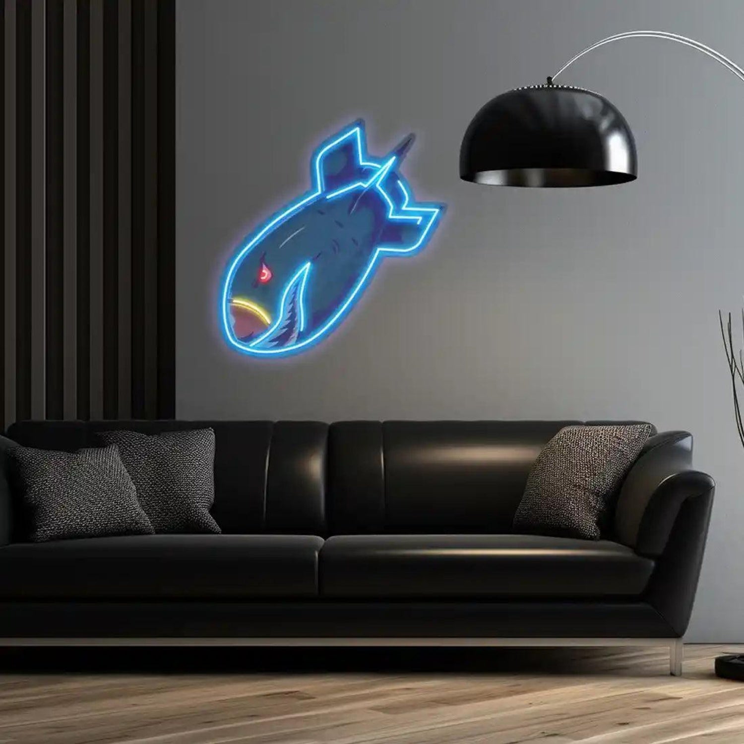 Shark Bomb Multicolor Cartoon Fish Led Neon Sign For Home Wall Art | Shineneon