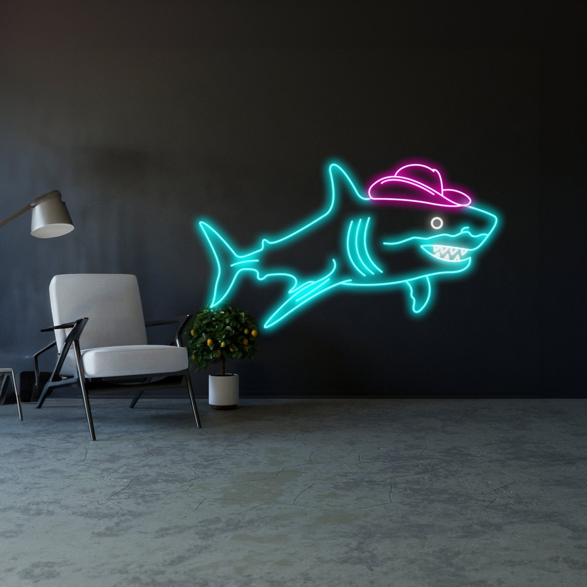 Shark Cowboy Neon Sign - Shineneon