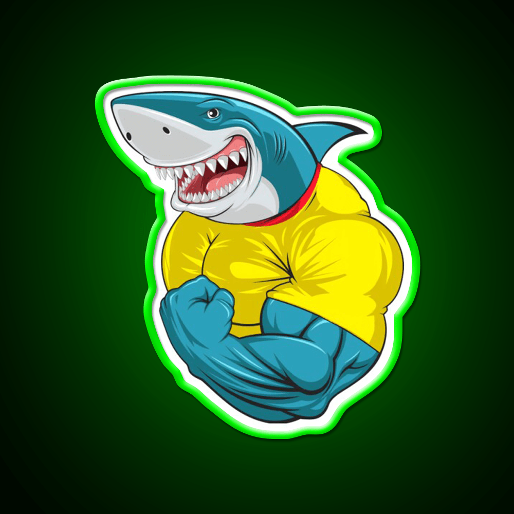 Shark Flex 3 Gym Fitness Led Neon Sign Rgb Color - Shineneon