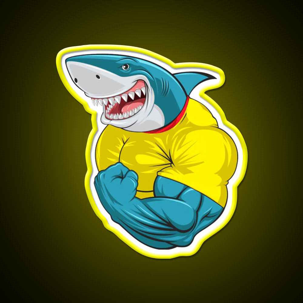 Shark Flex 3 Gym Fitness Led Neon Sign Rgb Color