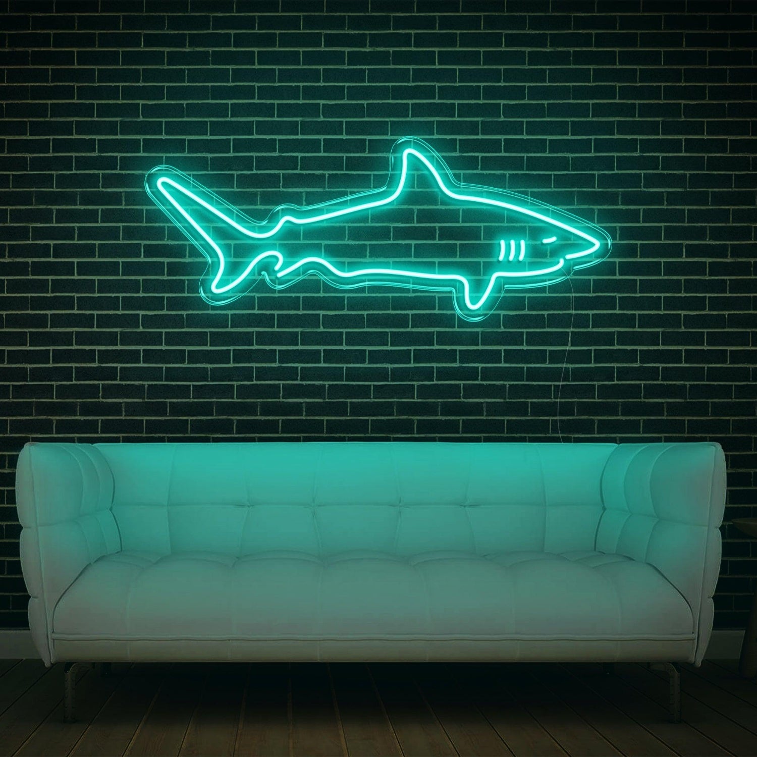 Shark V1 Red Outline Led Neon Sign For Modern Indoor Home Decor | Shineneon