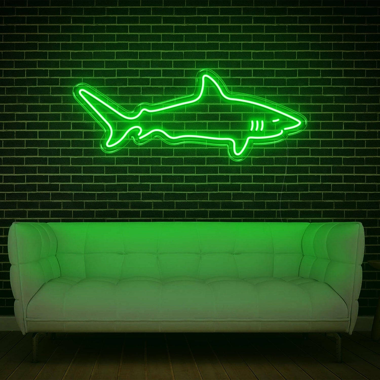 Shark V1 Red Outline Led Neon Sign For Modern Indoor Home Decor | Shineneon