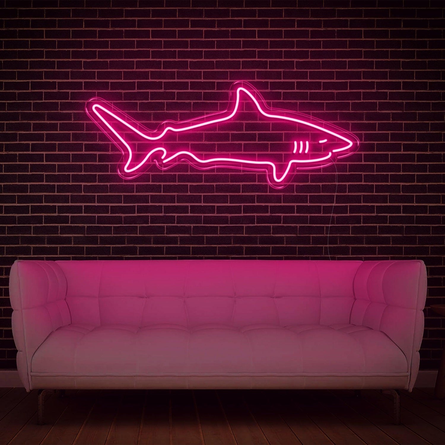 Shark V1 Red Outline Led Neon Sign For Modern Indoor Home Decor | Shineneon