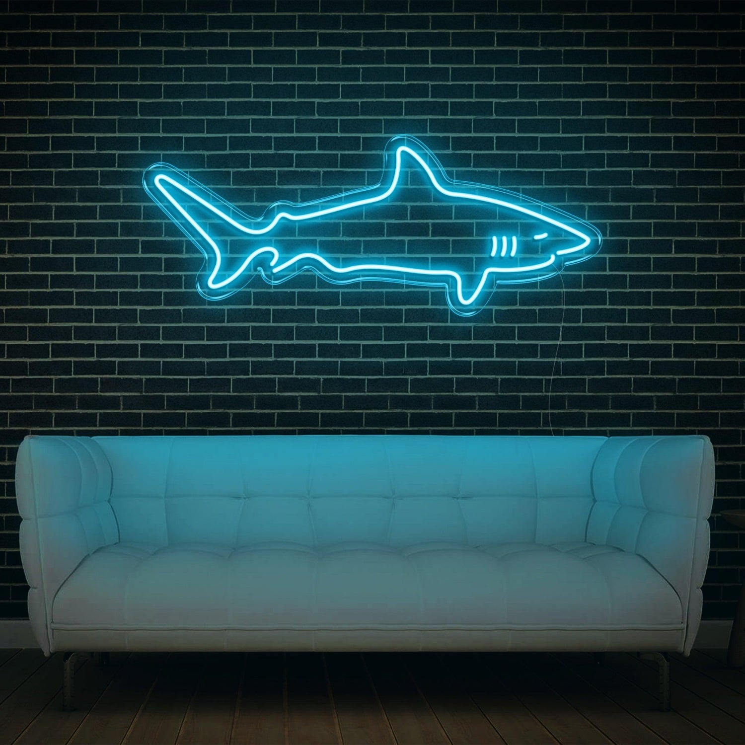 Shark V1 Red Outline Led Neon Sign For Modern Indoor Home Decor | Shineneon