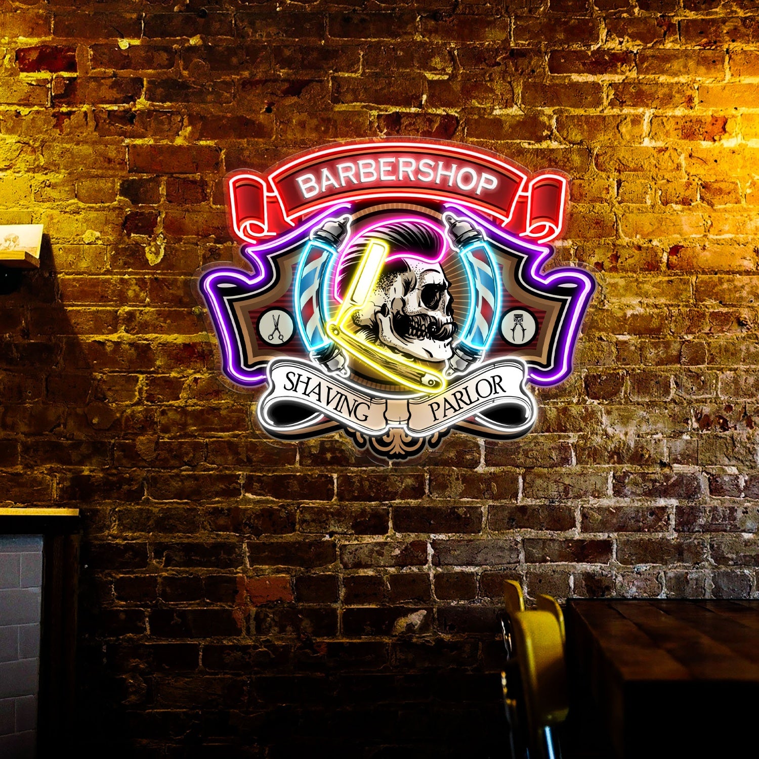 Shaving Parlor Acrylic Led Sign | Shineneon