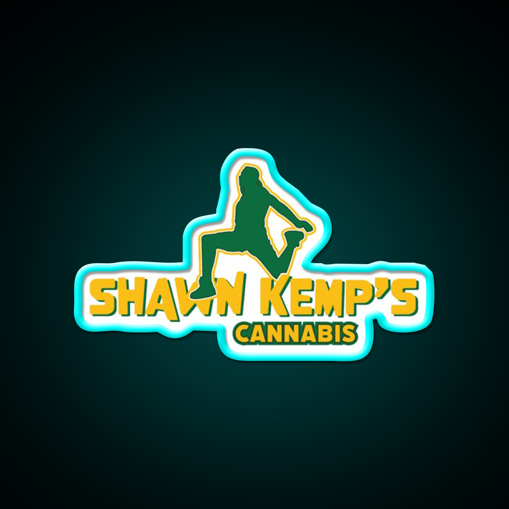 Shawn Kemps Hemp Inspired Green Leaf Led Neon Sign Rgb Color - Size and dimension reference