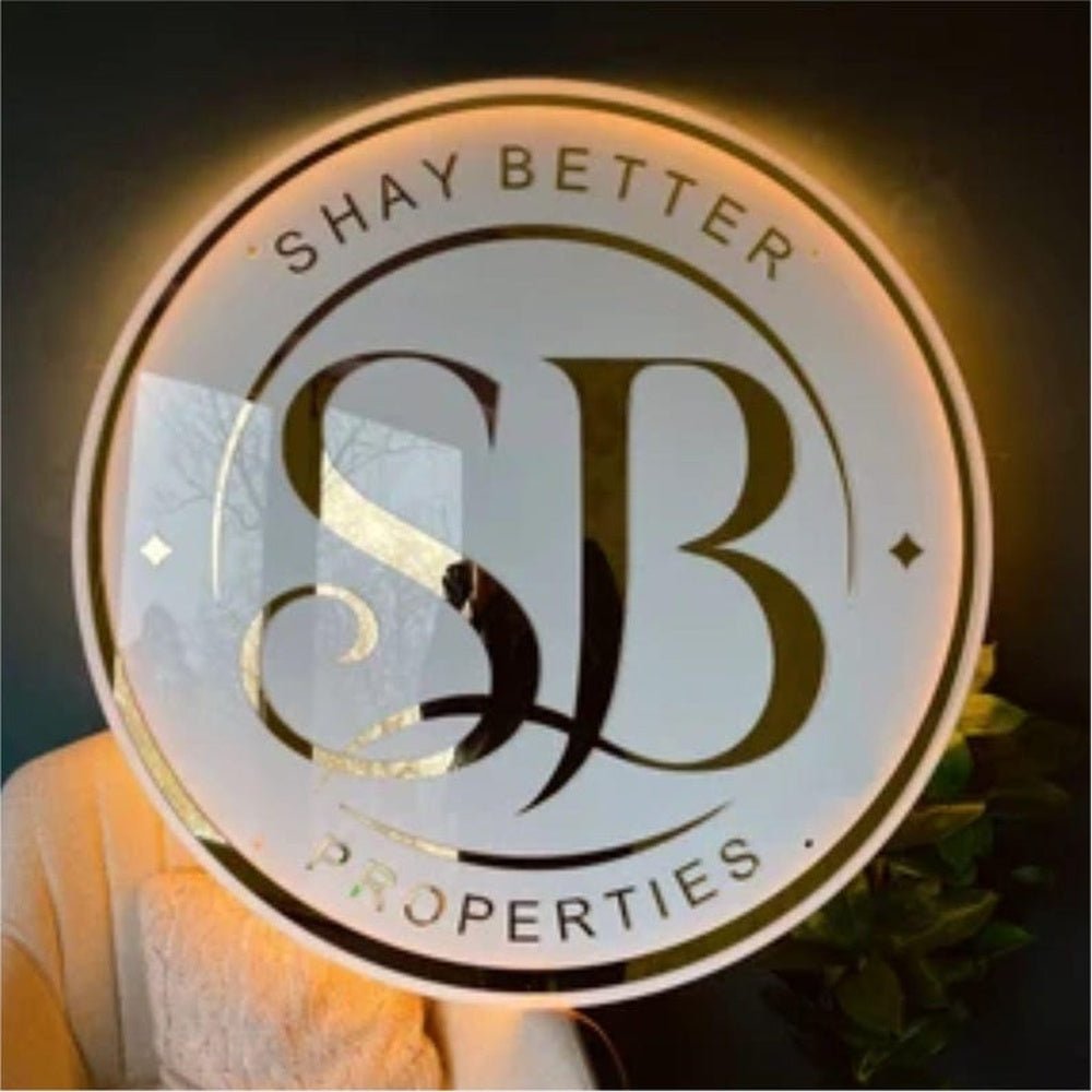 Shay Better Properties Acrylic Business Logo Sign - Shineneon