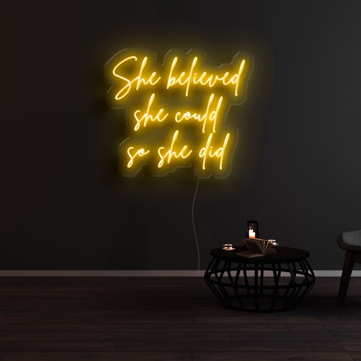 She Believed She Could So She Did Led Neon Sign For Inspirational Spaces | Shineneon