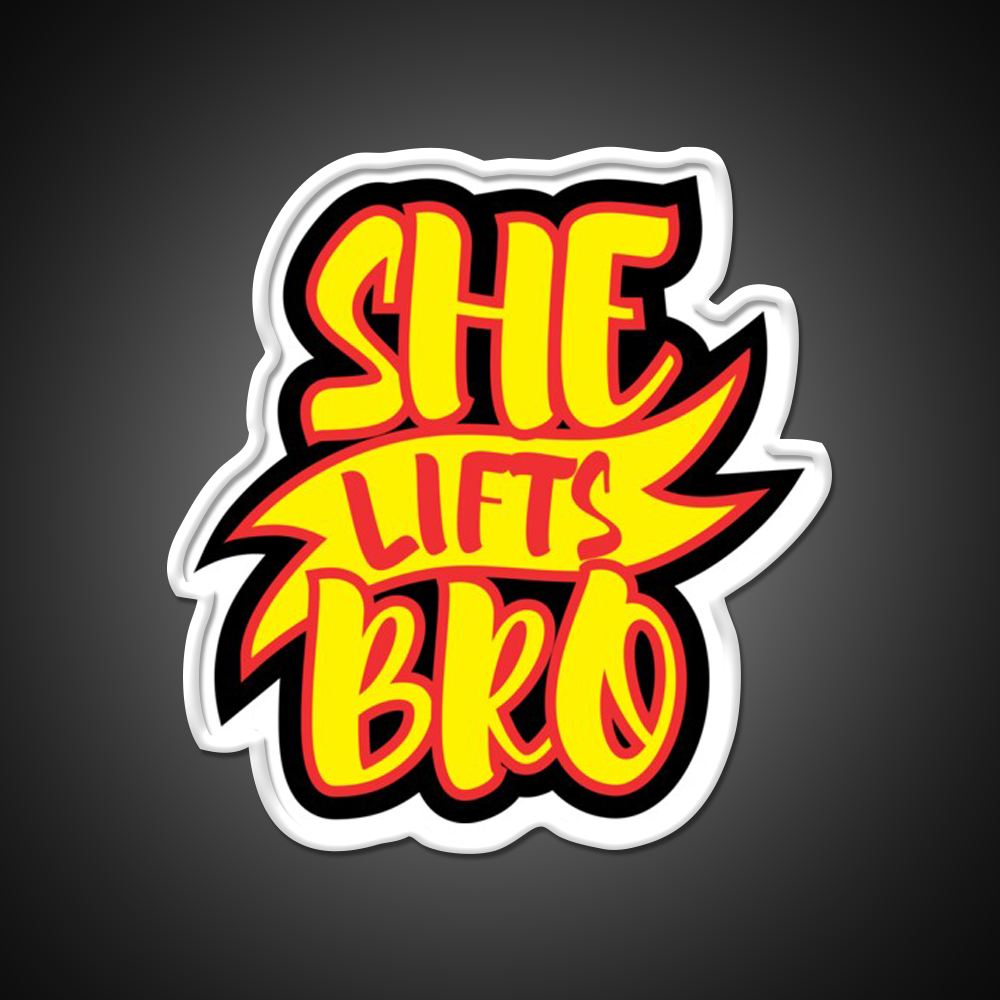 She Lifts Bro Gym Fitness Led Neon Sign Rgb Color - LED neon sign view 11