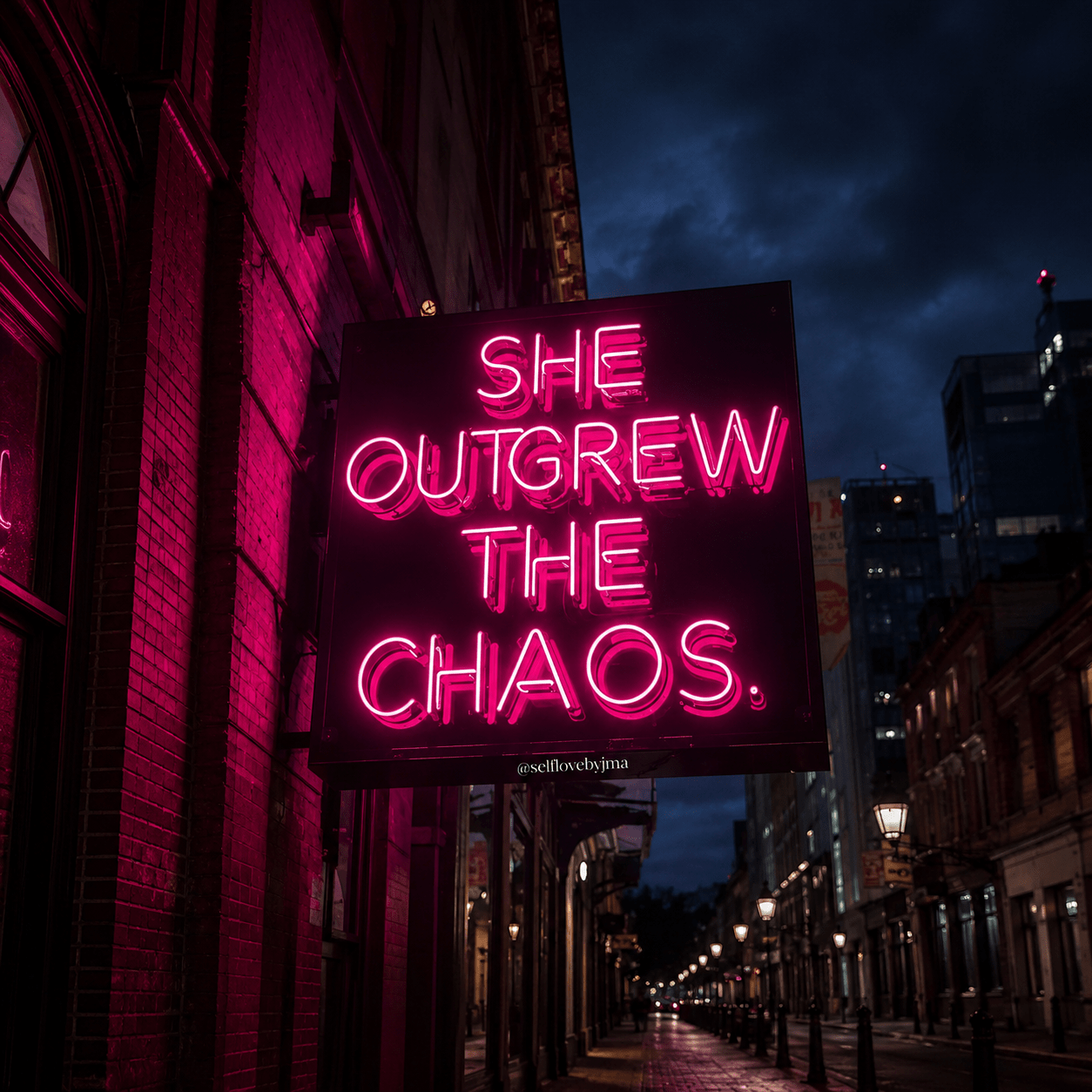She Outgrew The Chaos LED Neon Sign - Shineneon
