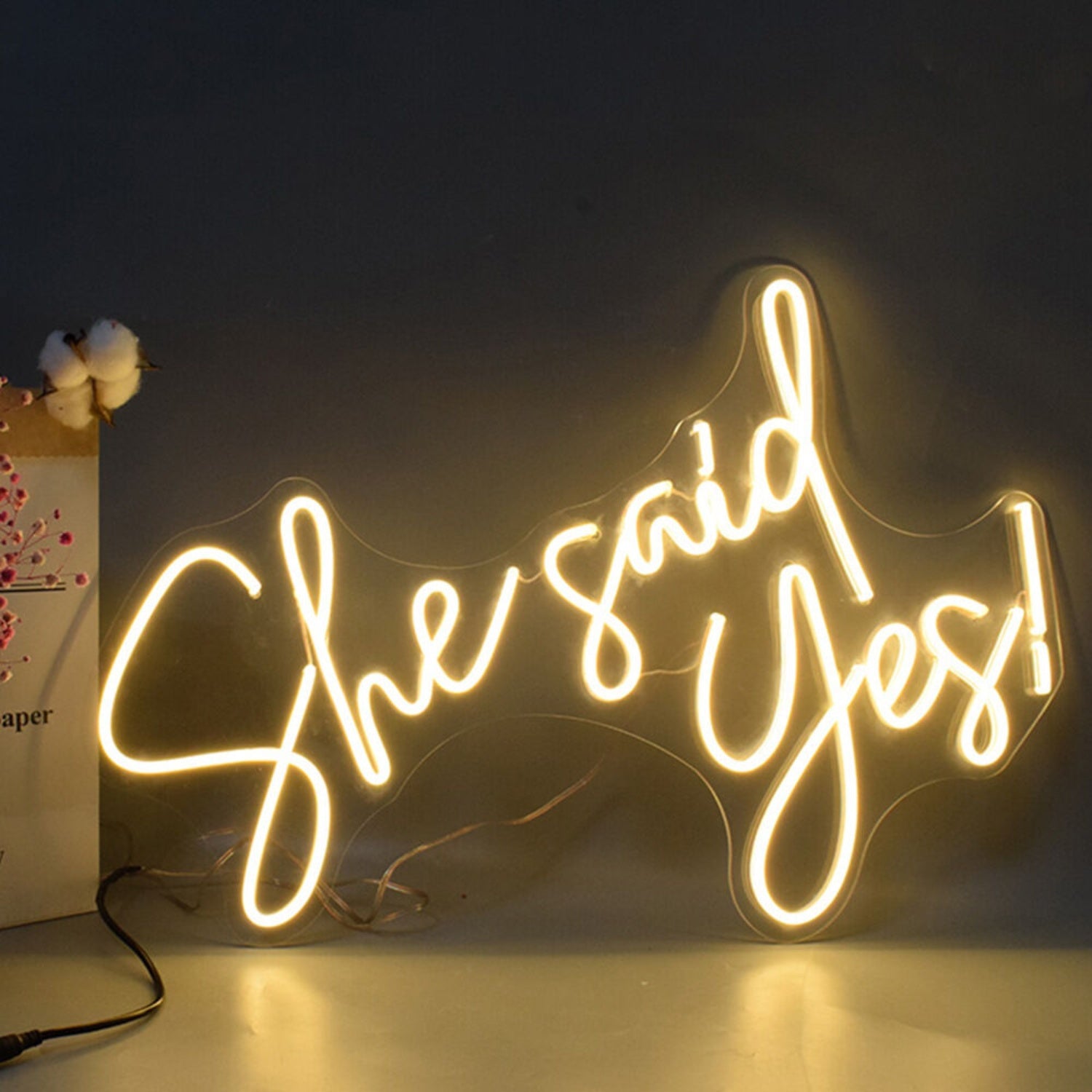 She Said Yes Proposal Neon Sign | Shineneon