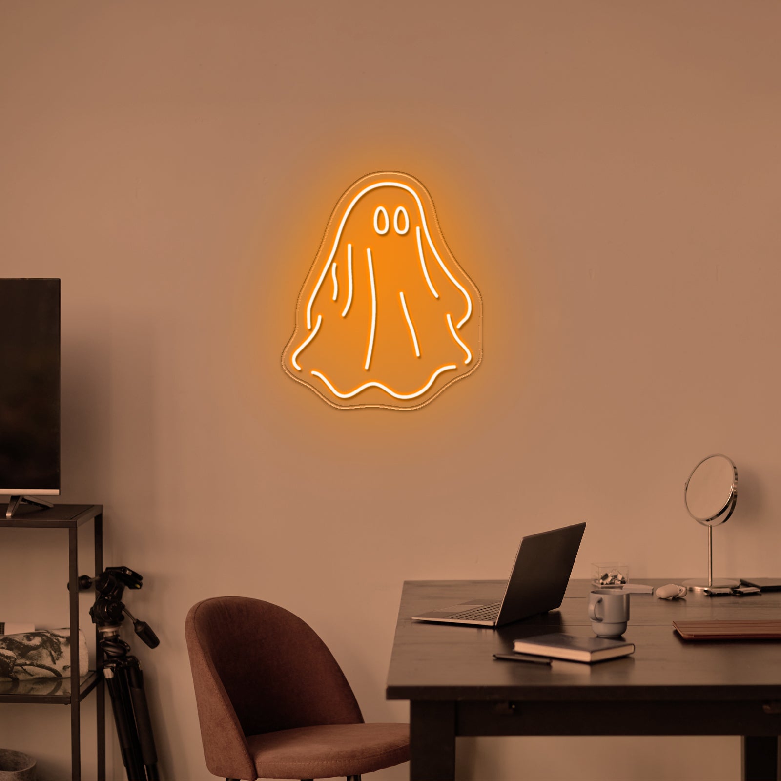 Sheet Ghost Funny Neon Signs Wall Decor On Sale