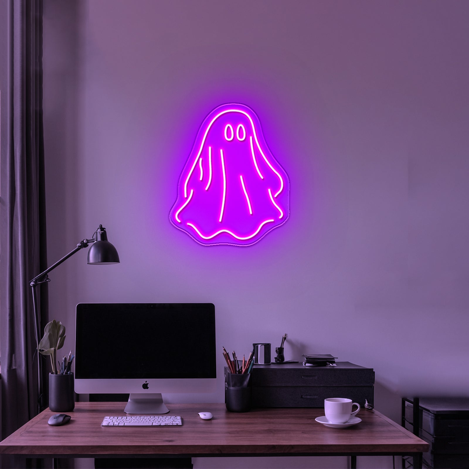 Sheet Ghost Funny Neon Signs Wall Decor On Sale