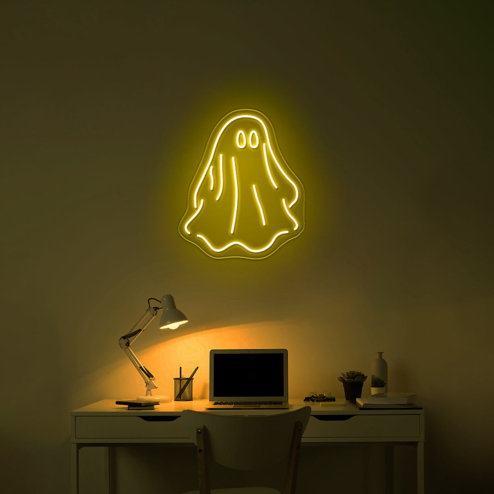 Sheet Ghost Funny Neon Signs Wall Decor On Sale