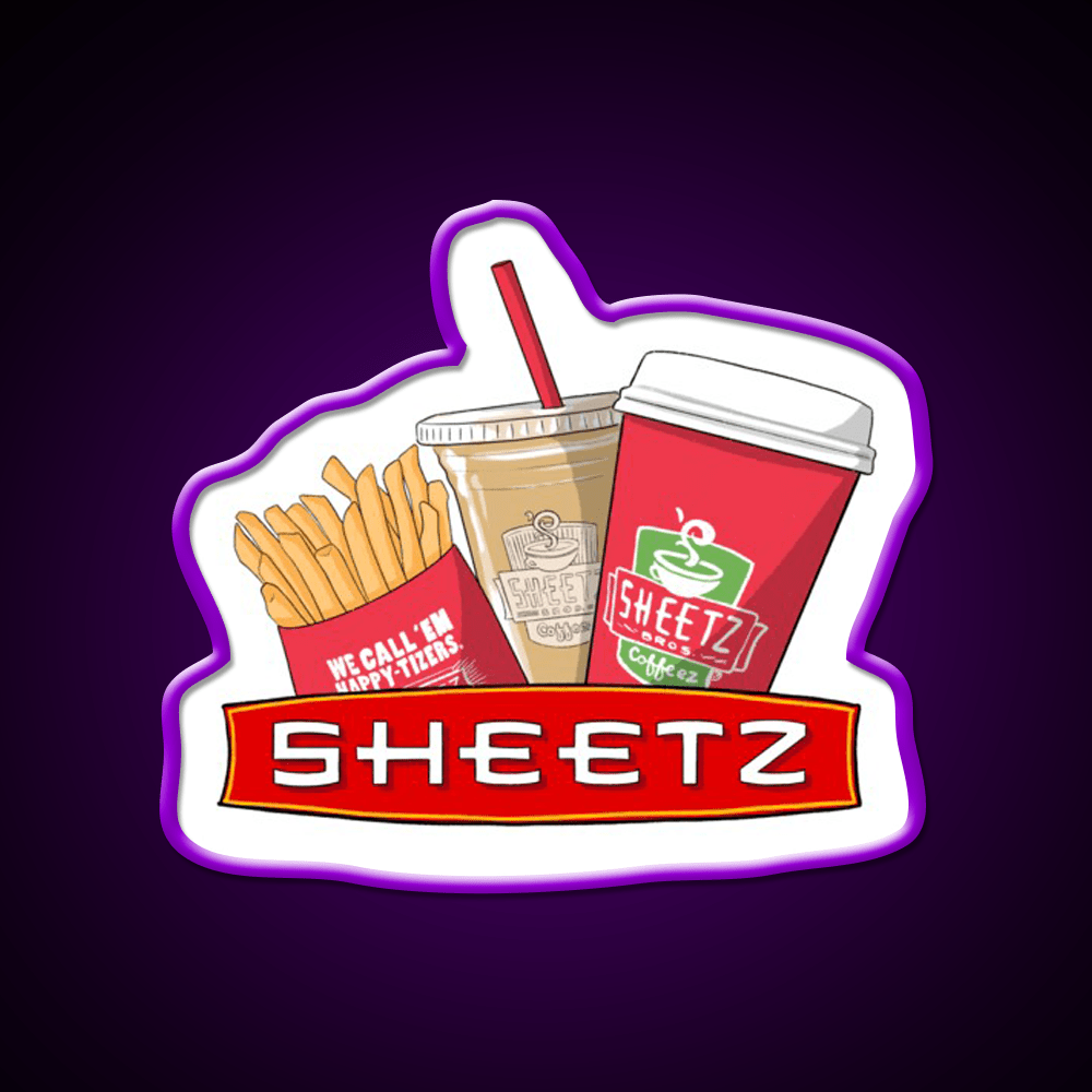 Sheetz Fast Food Led Neon Sign For Burger Place Rgb Color - Shineneon