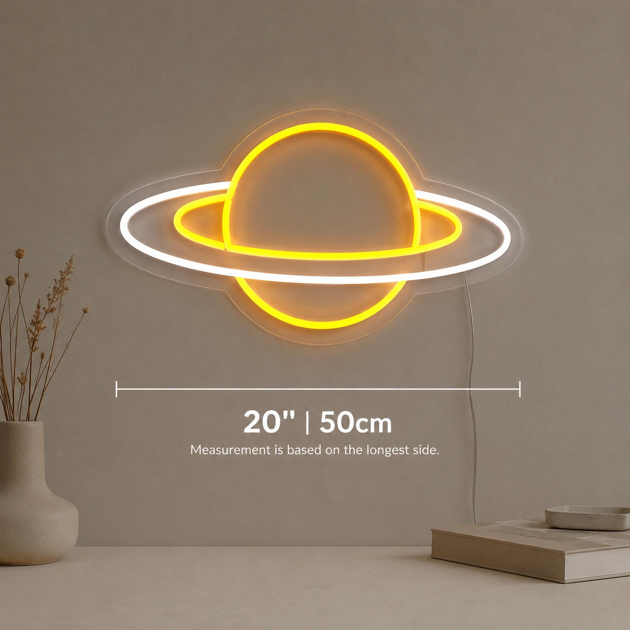 Shelf Saturn Neon Sign LED Neon Sign size image