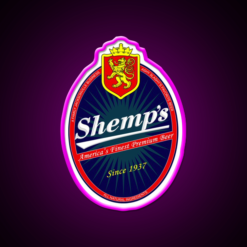 Shemps Beer Bar Decor Led Neon Sign Rgb Color - Neon sign mounted on wall in room