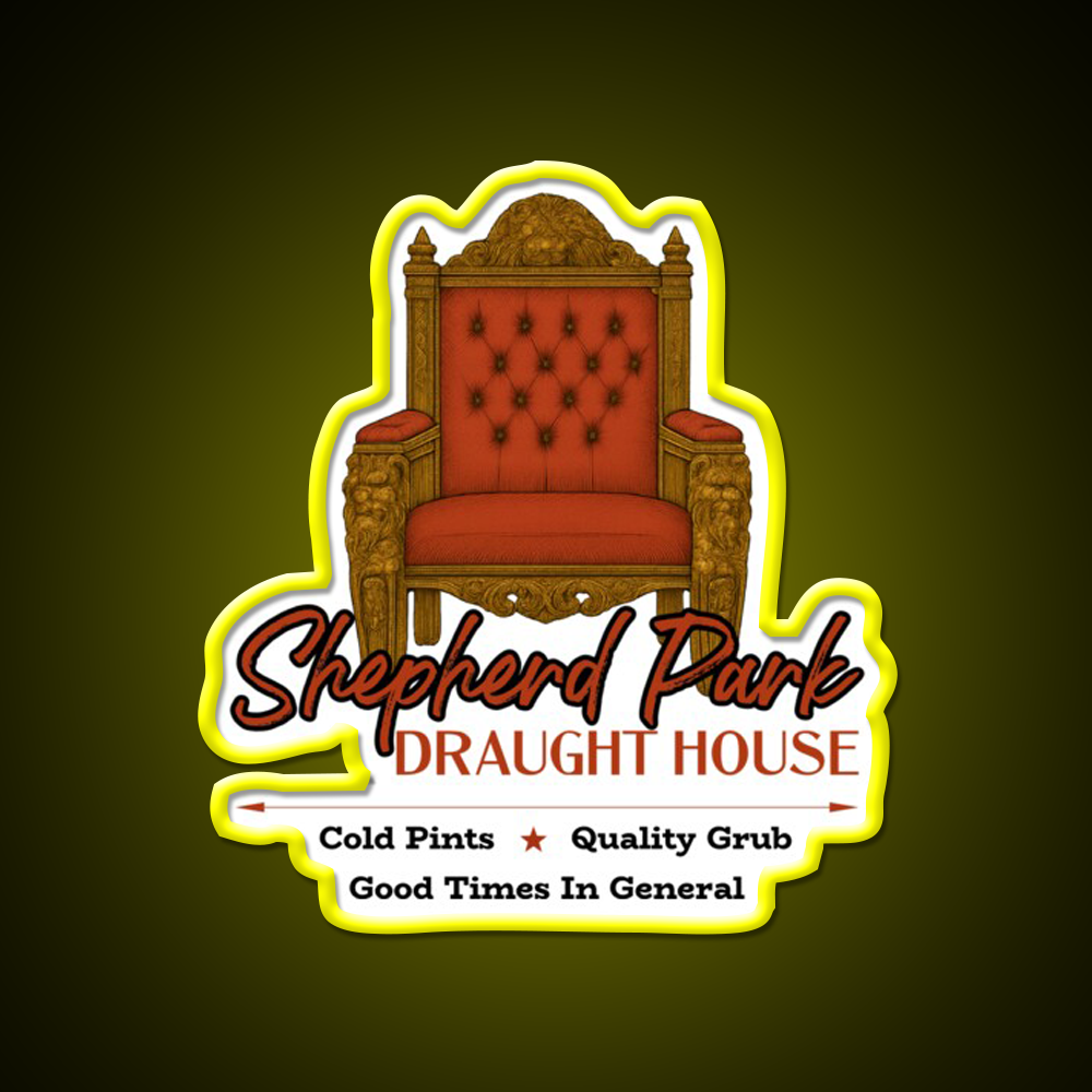 Shepherd Park Draught House Man Cave Bar Led Neon Sign Rgb Color