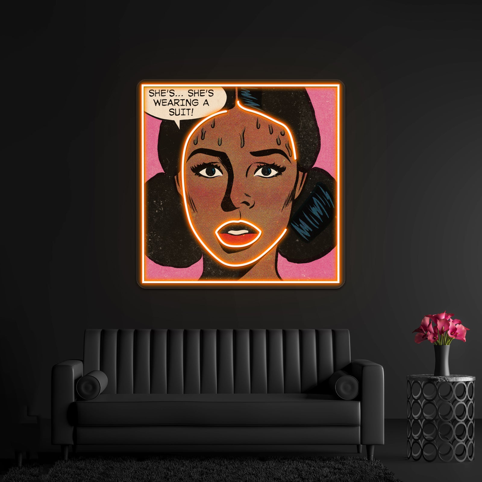 Shes Wearing A Suit Artwork Custom Led Signs | Shineneon