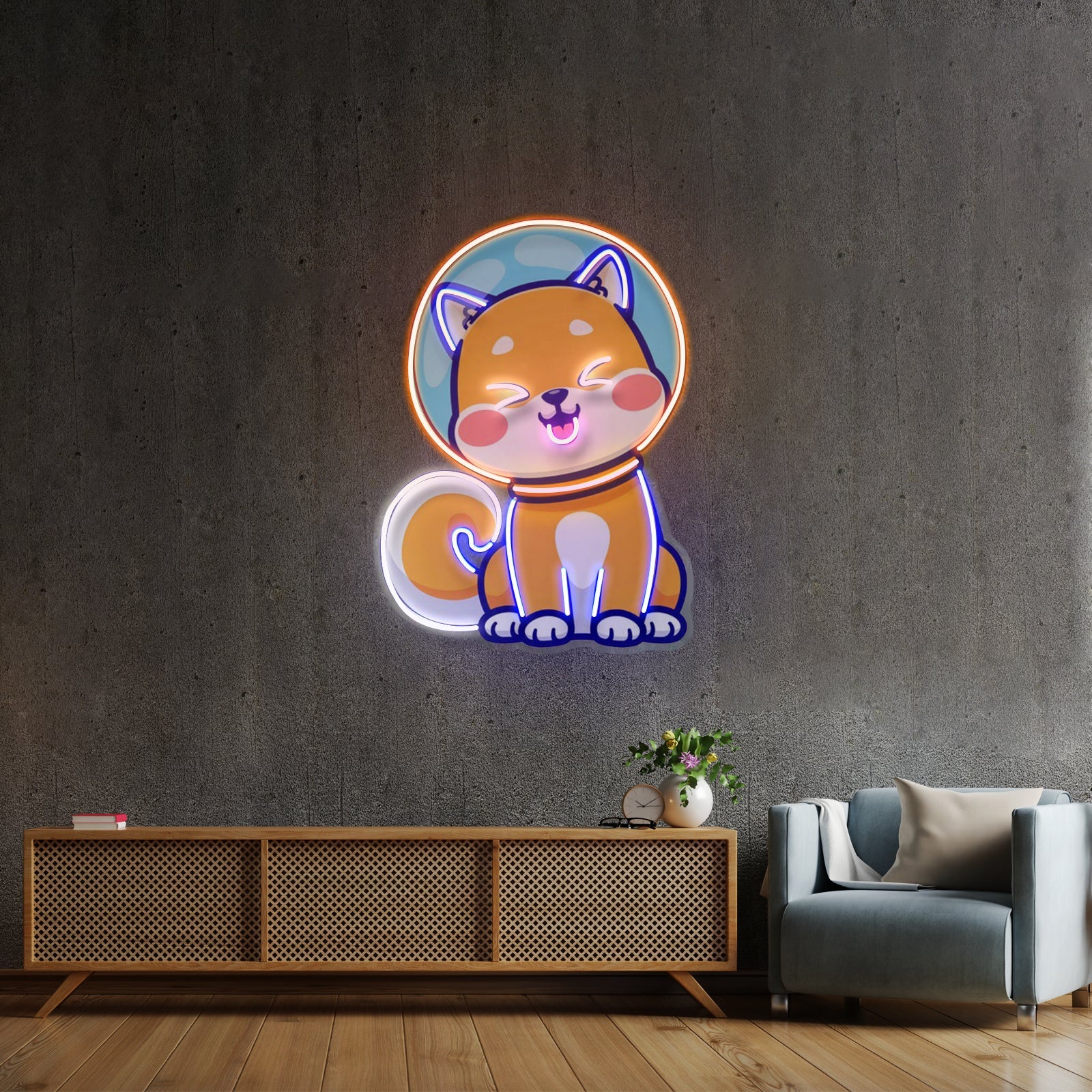 Shiba Asstonaut Led Neon Sign Light Custom Led Signs - Shineneon