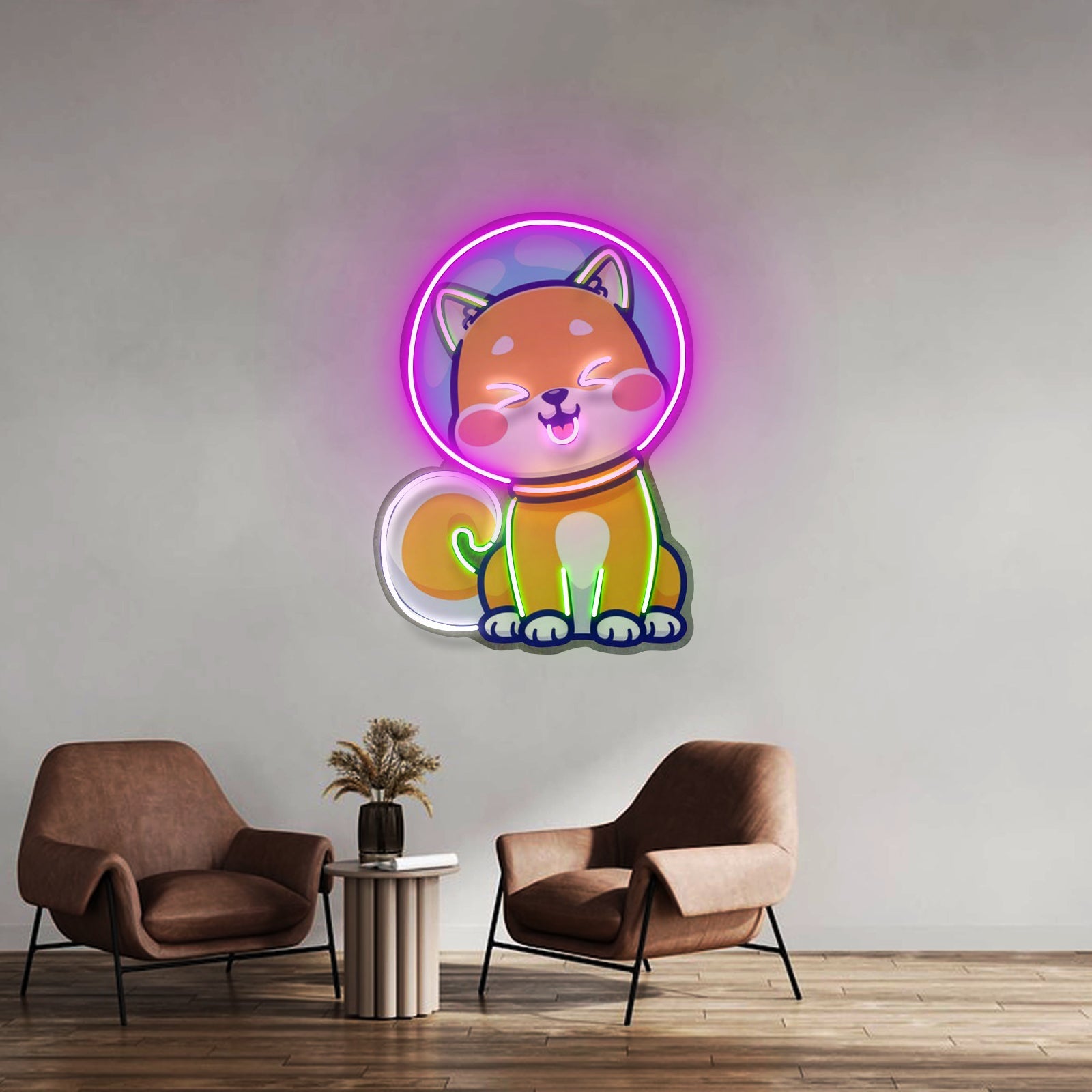 Shiba Asstonaut Led Neon Sign Light Custom Led Signs - Shineneon
