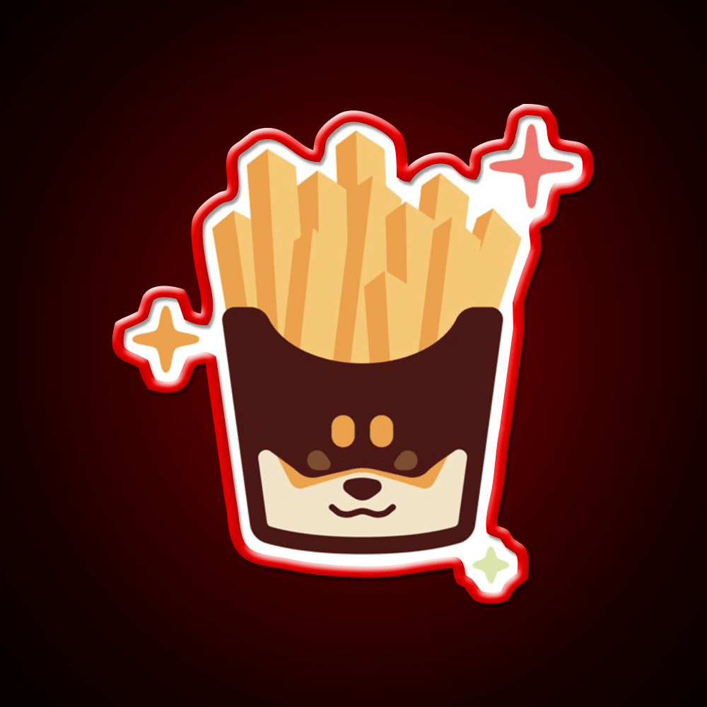 Shiba Fries Fast Food Led Neon Sign For Burger Place Rgb Color - Shineneon
