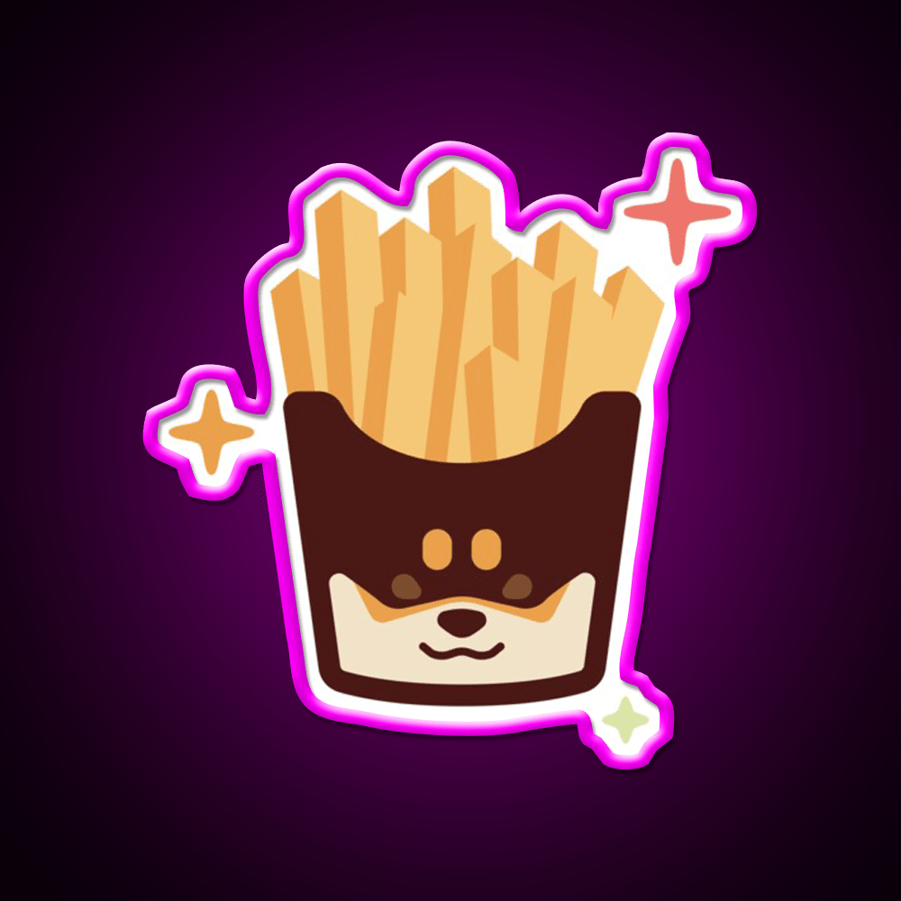 Shiba Fries Fast Food Led Neon Sign For Burger Place Rgb Color - Shineneon