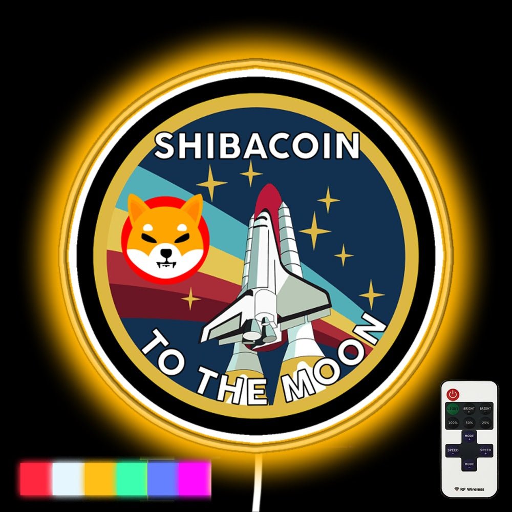 Shiba Inu Crypto Shib To The Moon Led Neon Sign - Shineneon