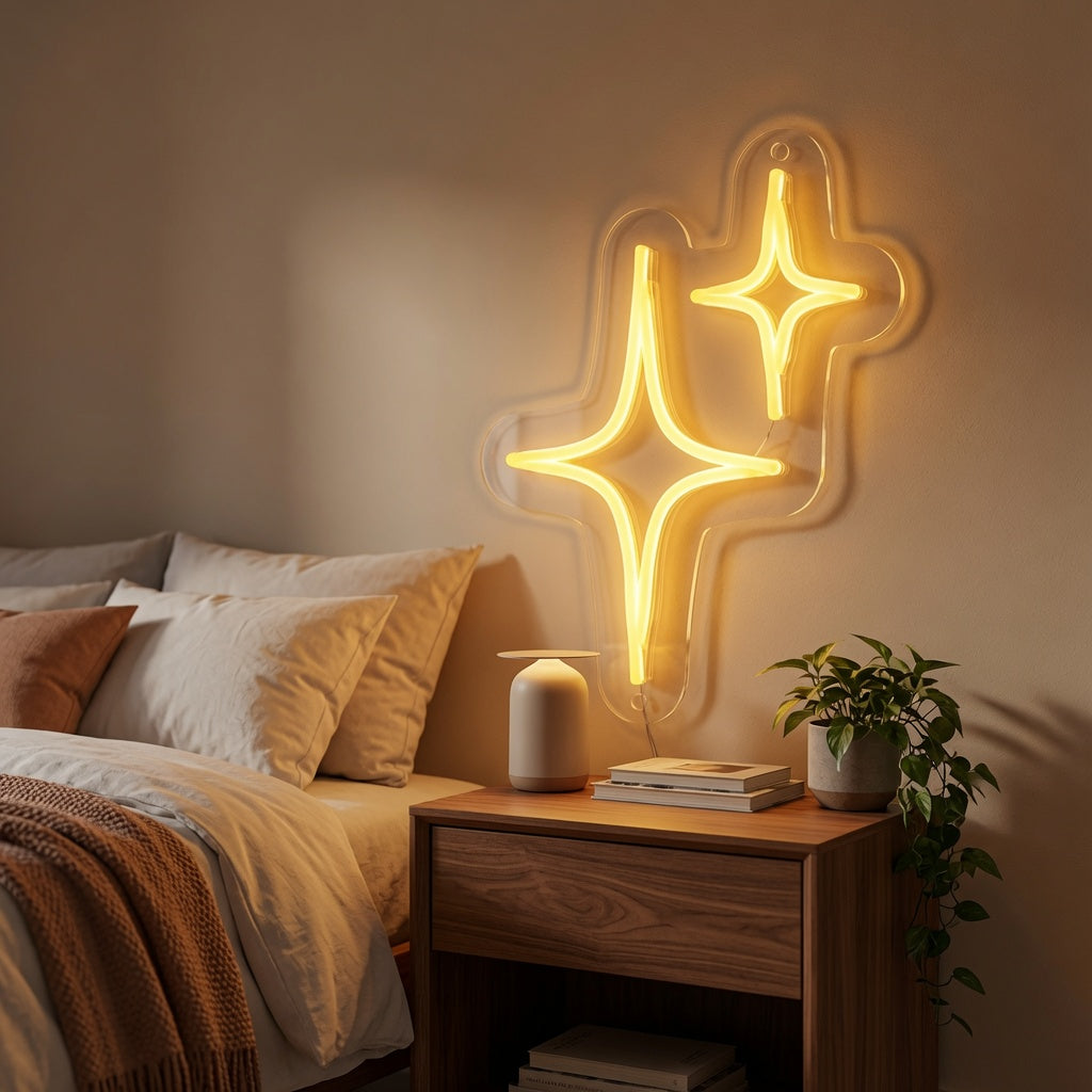 Shine Bright Bedroom LED Neon Sign Wall Neon Sign - 03 Real Lifestyle Scene