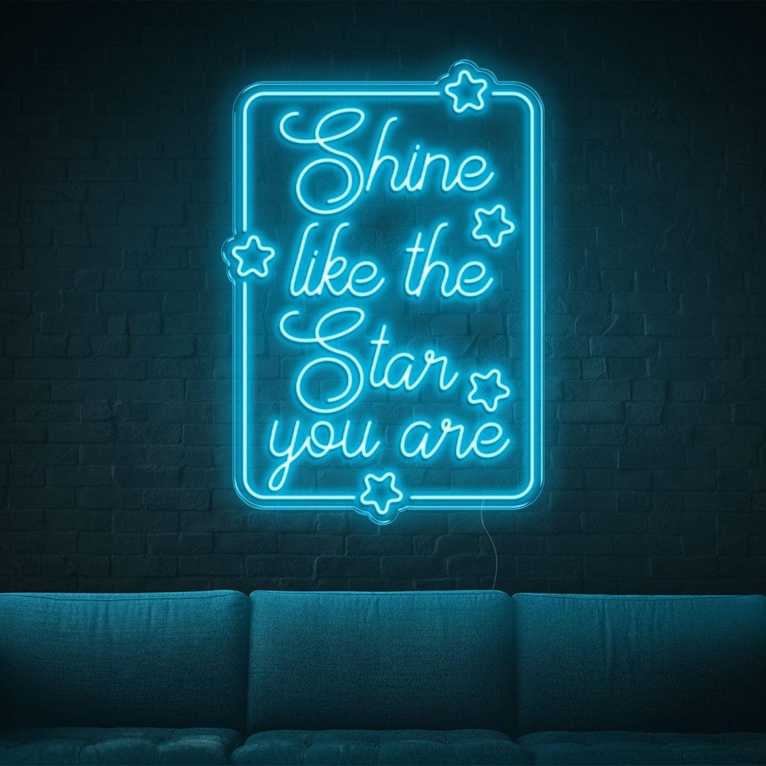 Shine Like The Star Warm Yellow Led Neon Sign With Stars For Home Wall Decor | Shineneon