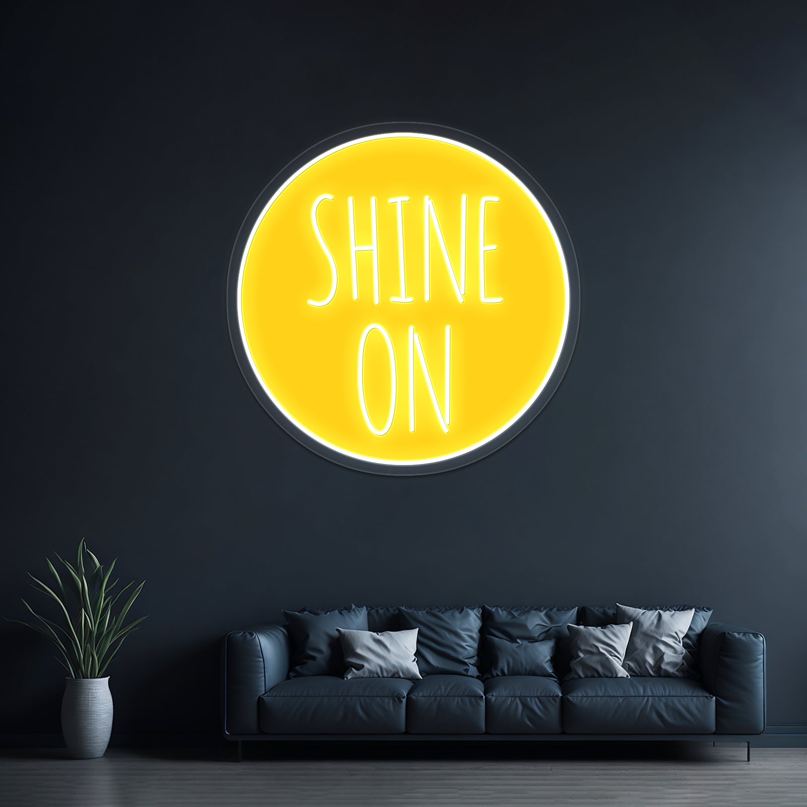 Shine On Word Art Text Design With Sun Wall Artwork Neon Signs | Shineneon