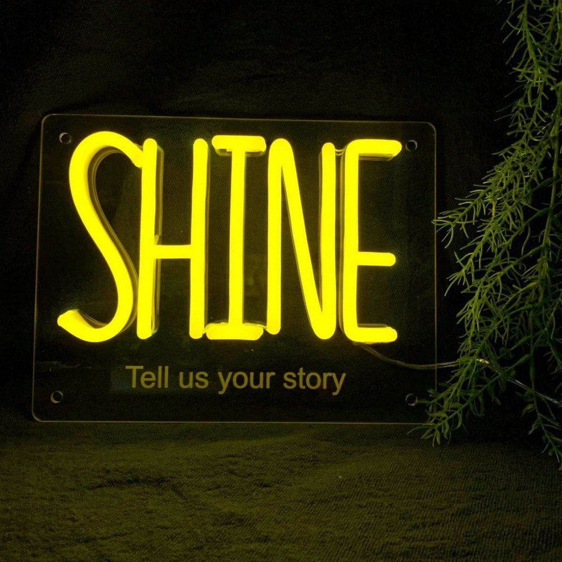 Shine Tell Us Your Story Led Sign Business Neon Sign - Shineneon