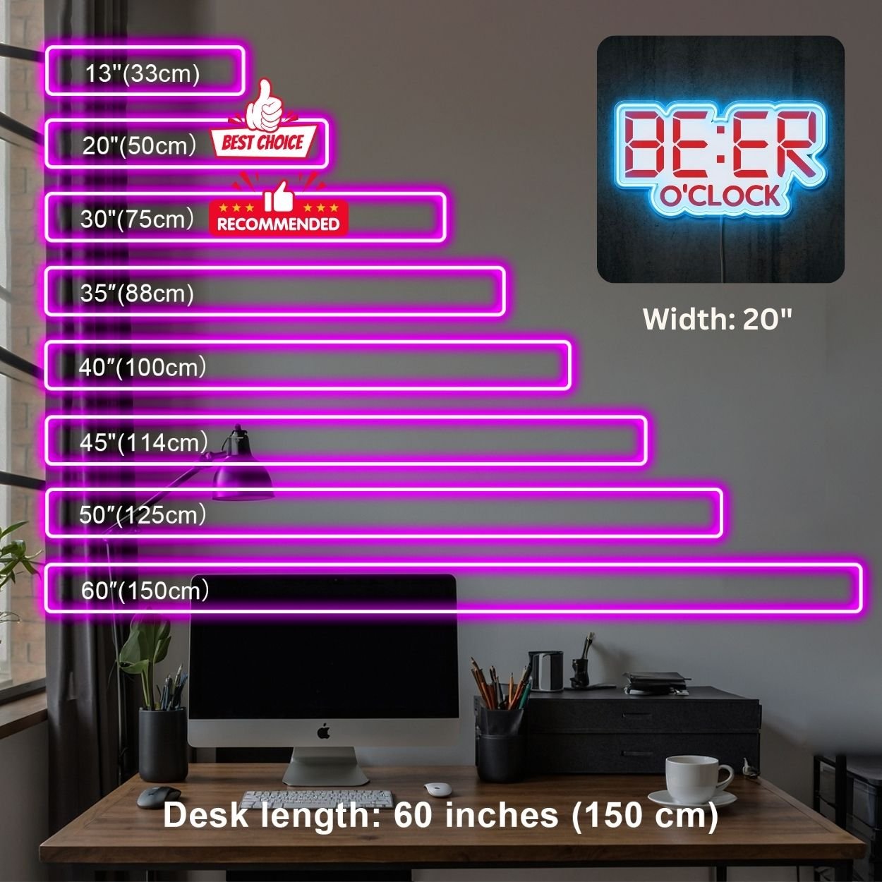 ShineNeon™ Beer O'Clock Digital Neon Sign Funny Home Bar Wall Decor USB Power Neon Sign - Shineneon