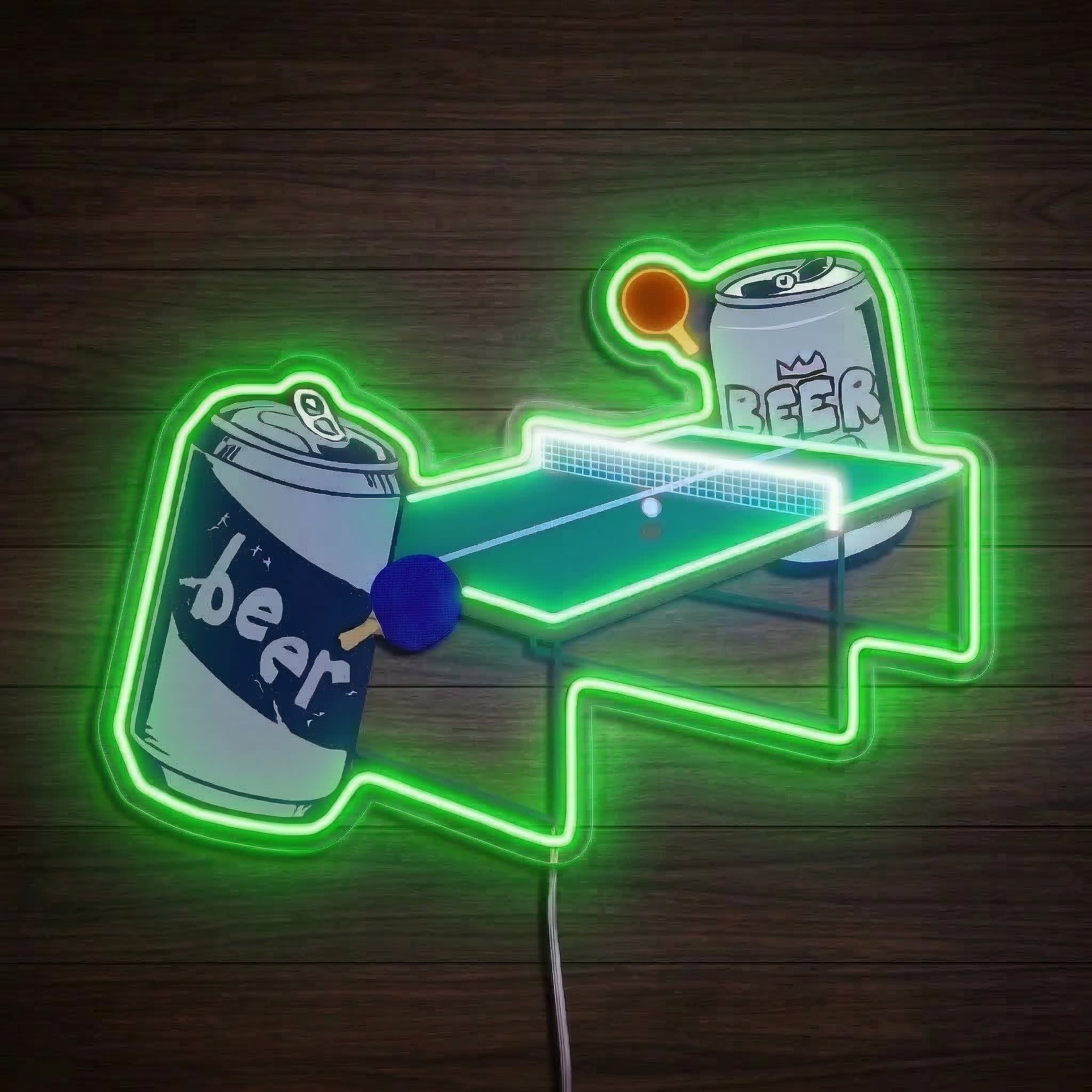 ShineNeon™ Beer Pong LED Neon Sign Funny Game Room Wall Decor Pub Vibe USB Power - Shineneon