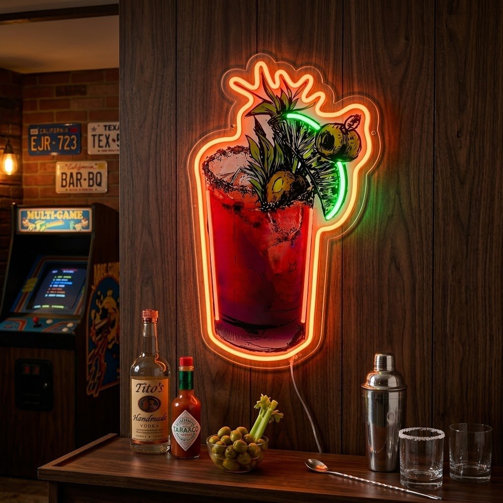 ShineNeon™ Bloody Mary Cocktail Neon Sign USB Power - Shineneon