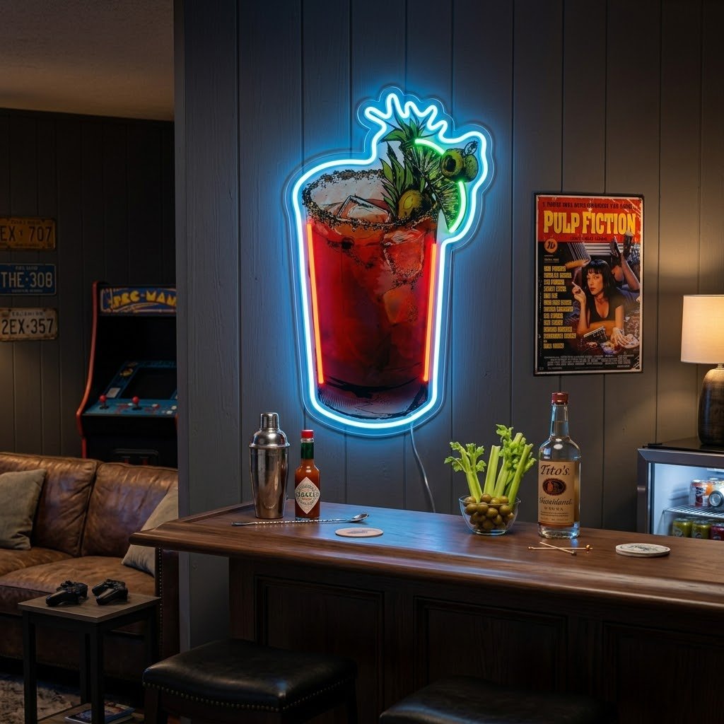 ShineNeon™ Bloody Mary Cocktail Neon Sign USB Power - Shineneon