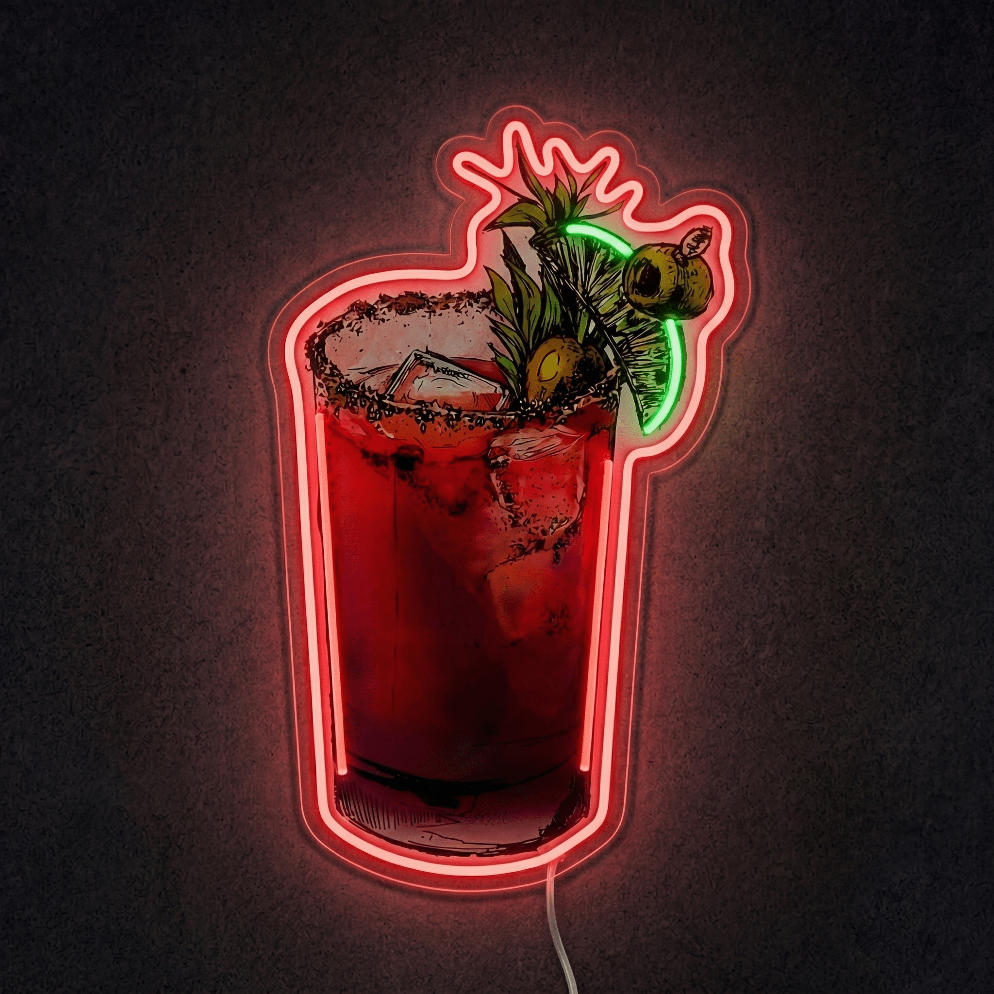ShineNeon™ Bloody Mary Cocktail Neon Sign USB Power - Shineneon