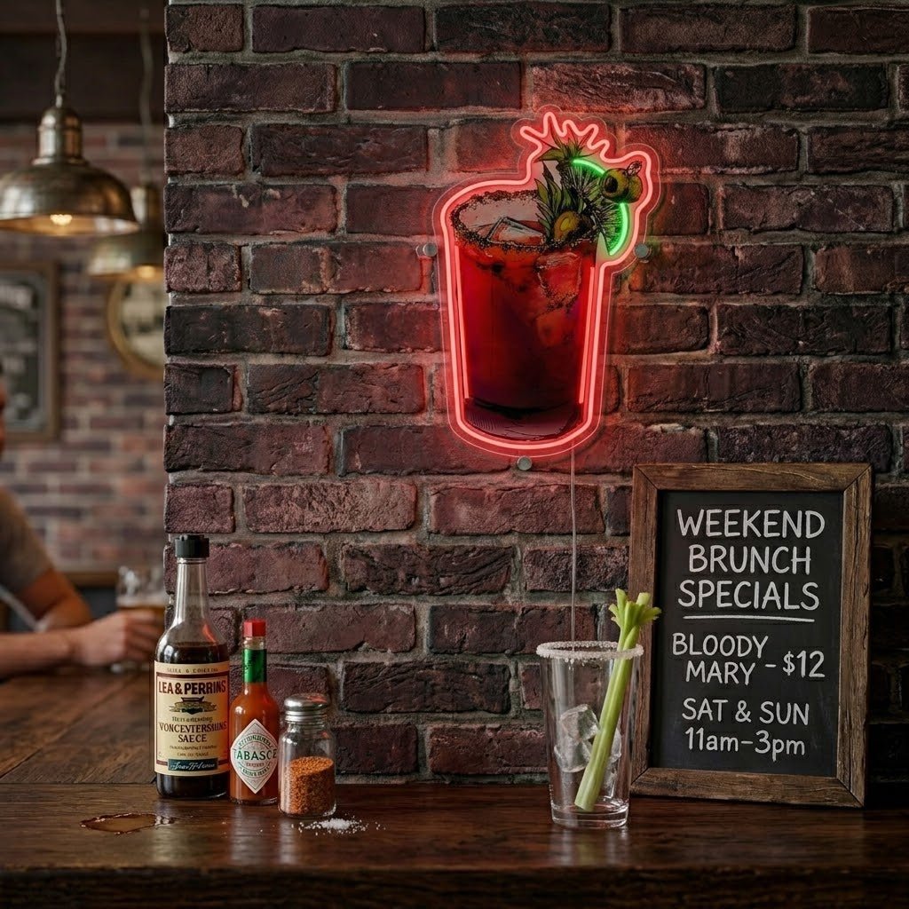 ShineNeon™ Bloody Mary Cocktail Neon Sign USB Power - Shineneon